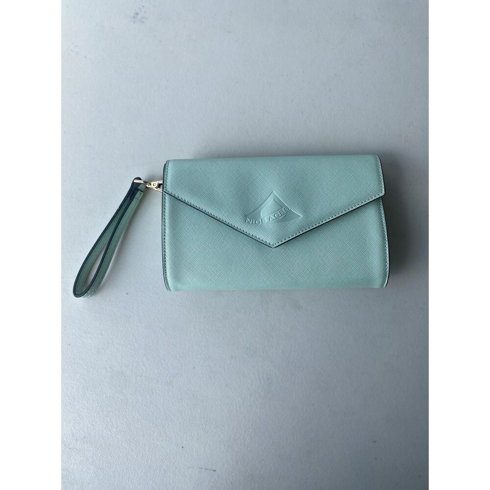 Nice Aces Mint Green Vegan Leather Envelope Clutch Wristlet Wallet Maya Tote